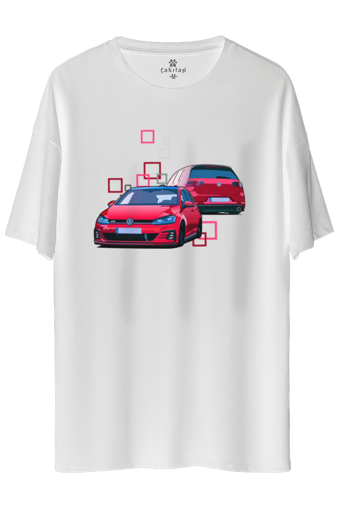 Vw Golf 7 Baskılı Oversize Tişört