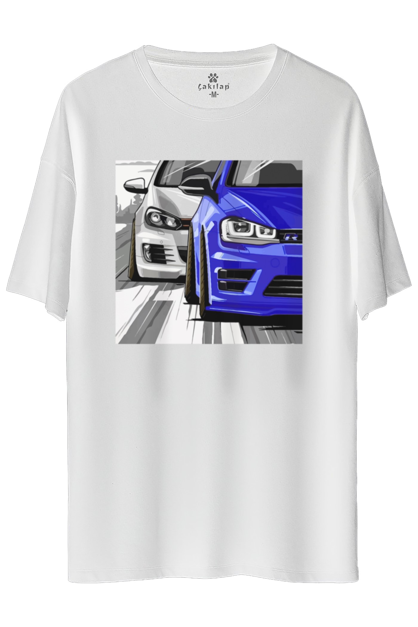 Vw Golf 7 Baskılı Oversize Tişört