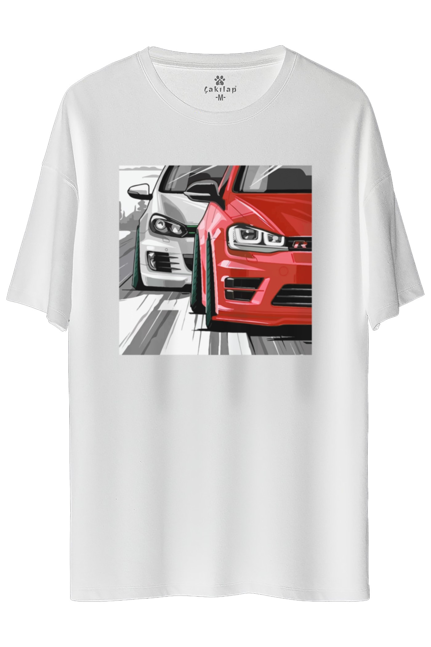 Vw Golf 7 Baskılı Oversize Tişört