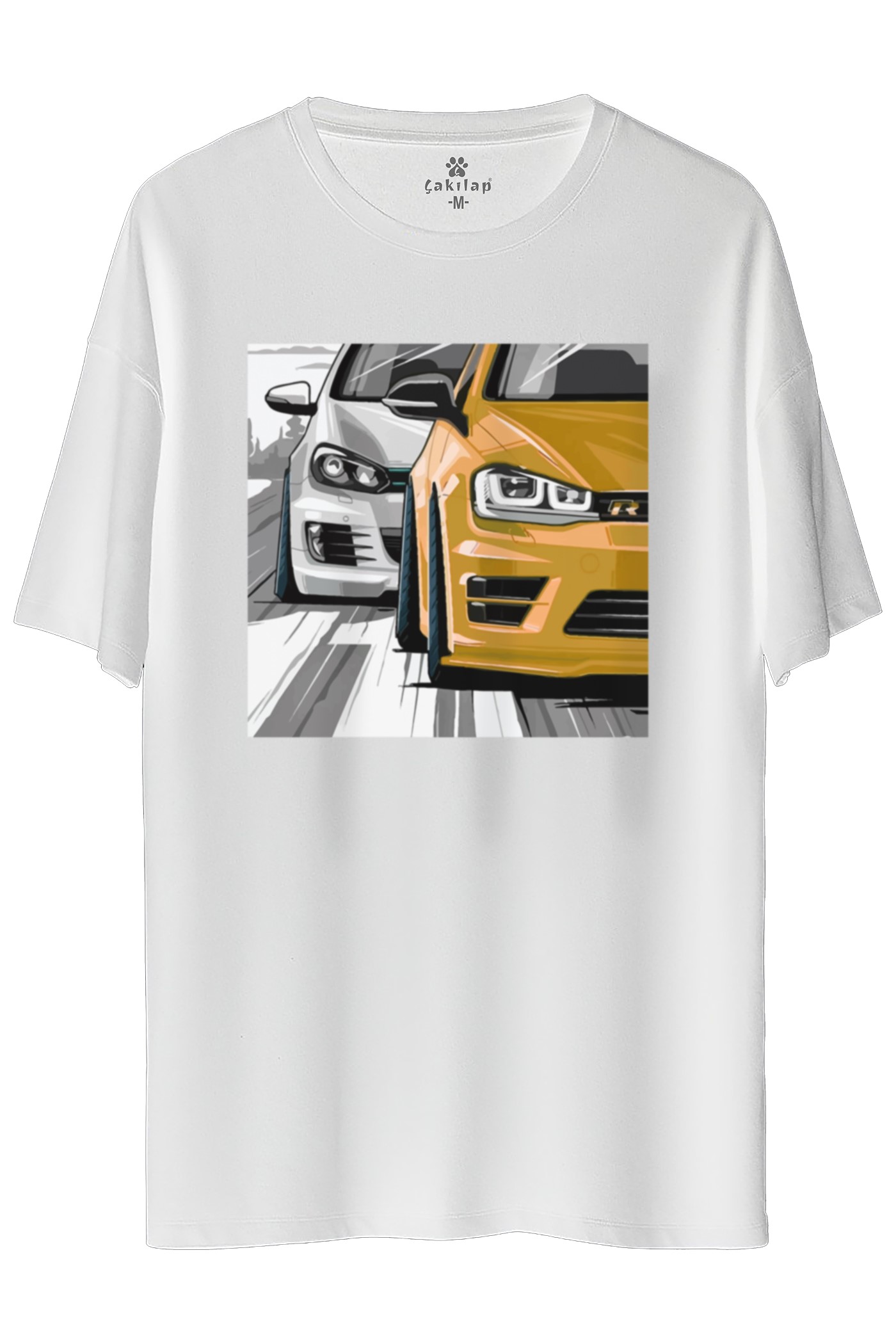 Vw Golf 7 Baskılı Oversize Tişört