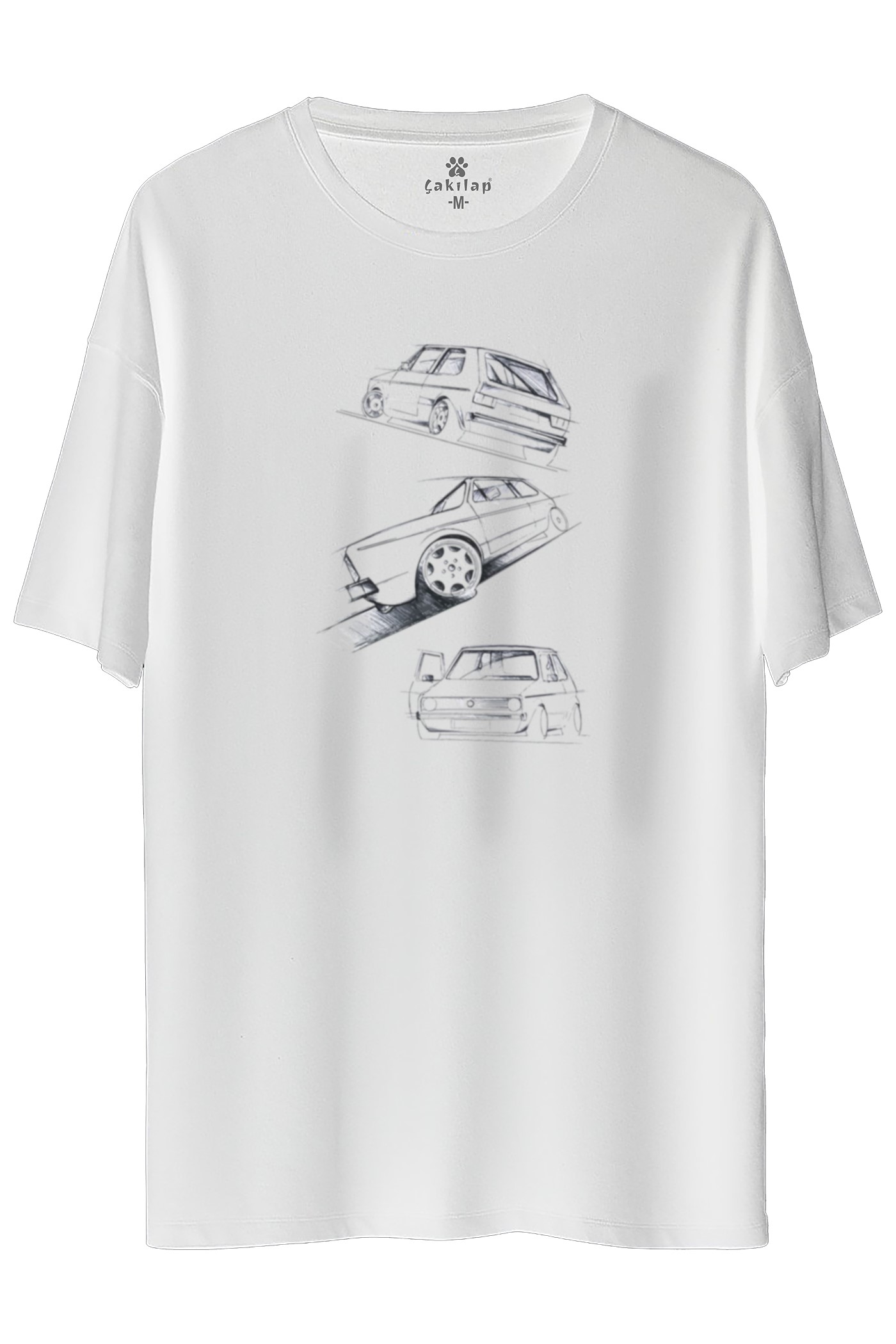 Vw Golf 1 Baskılı Oversize Tişört
