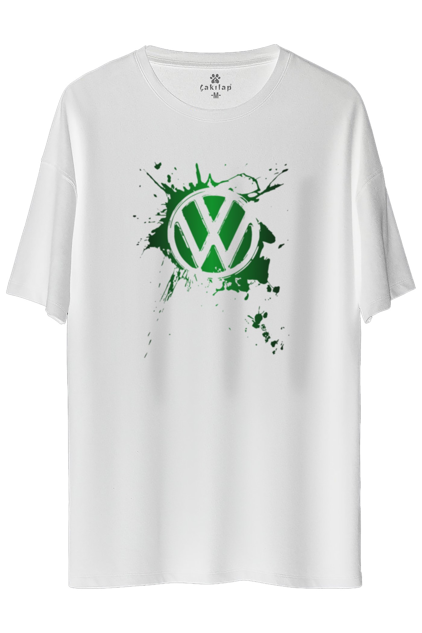 Vw Logo Baskılı Oversize Tişört