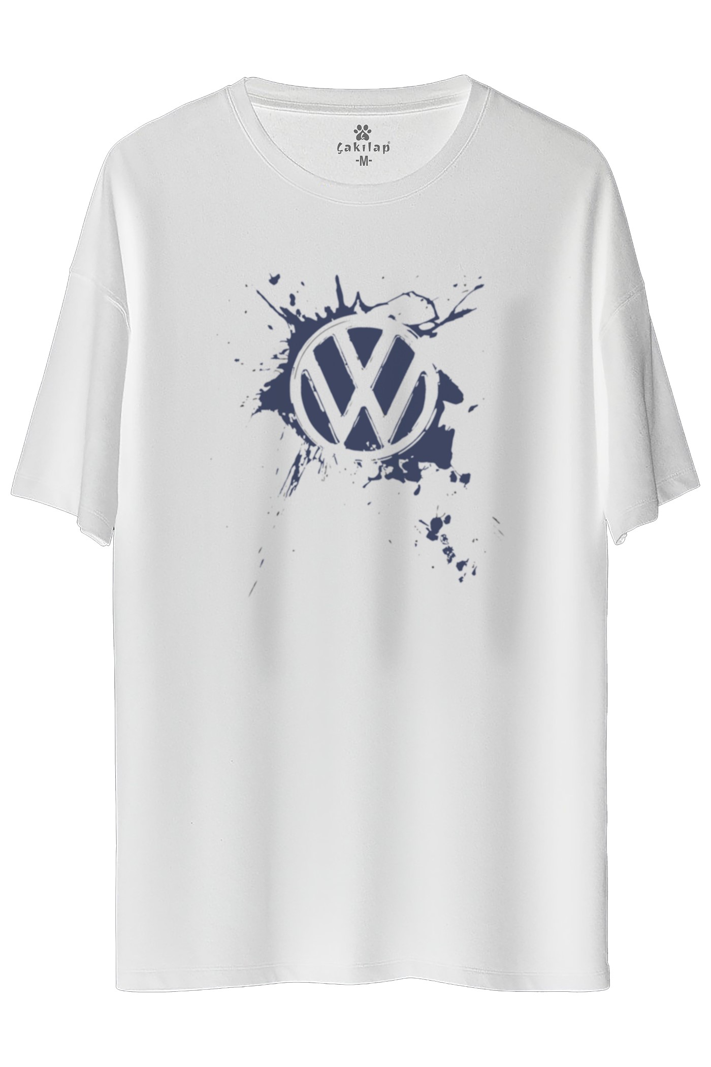 Vw Logo Baskılı Oversize Tişört