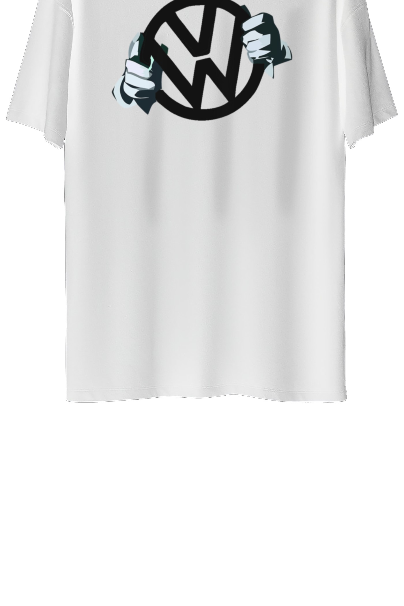 Vw Logo Baskılı Oversize Tişört