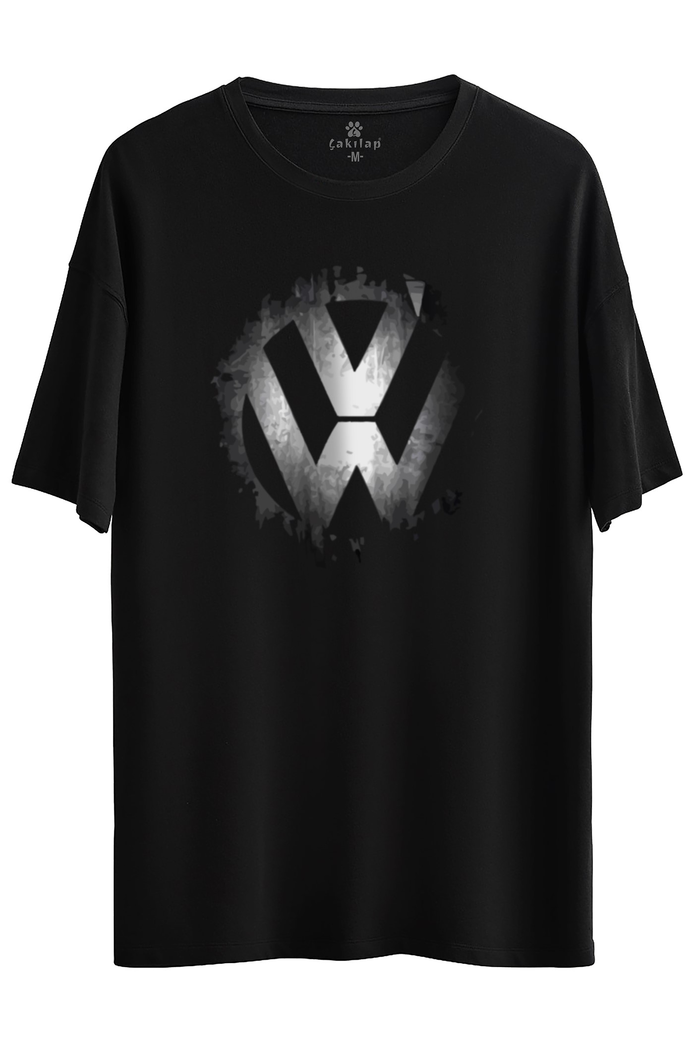 Vw Logo Baskılı Oversize Tişört