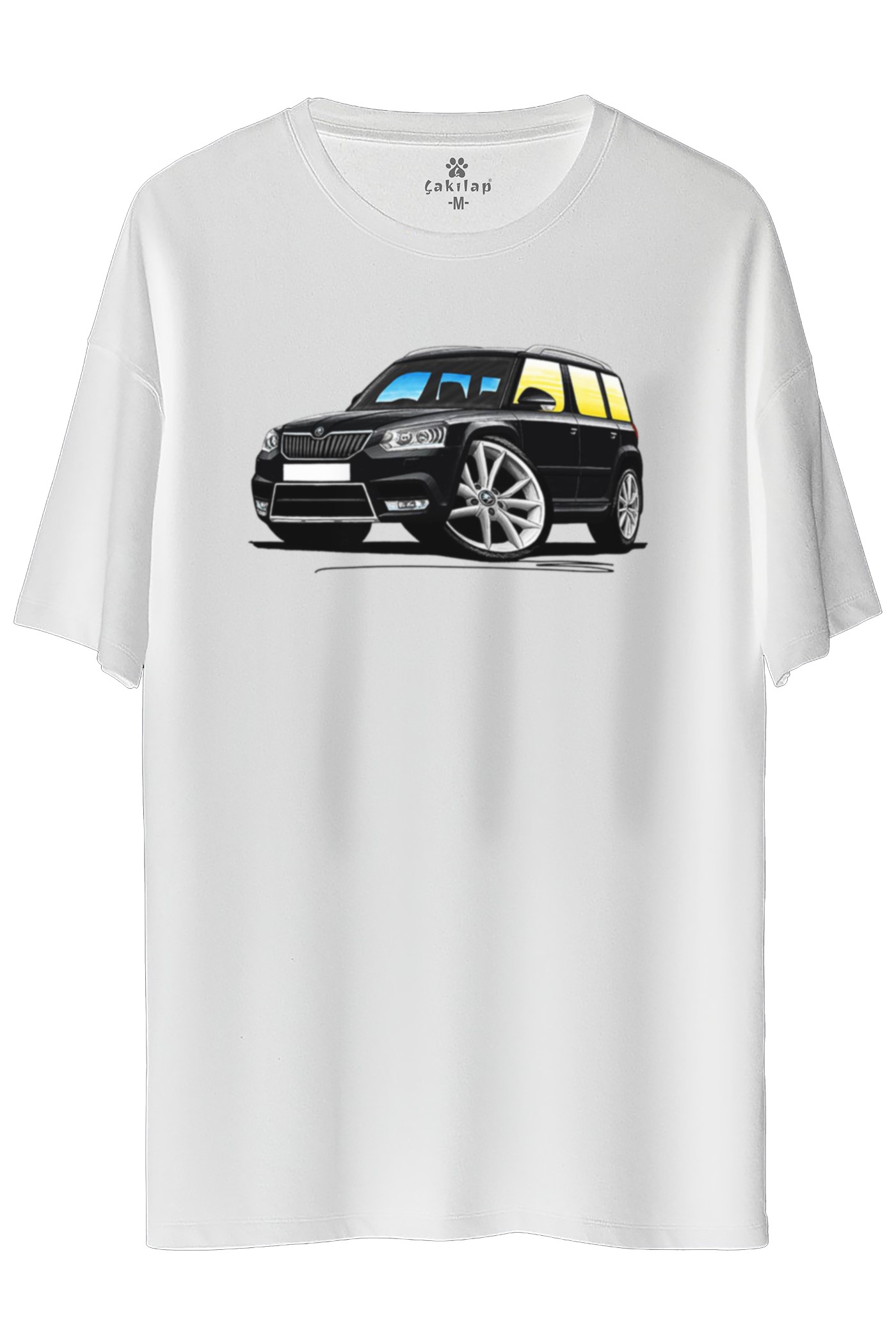 Skoda Yeti Baskılı Oversize Tişört