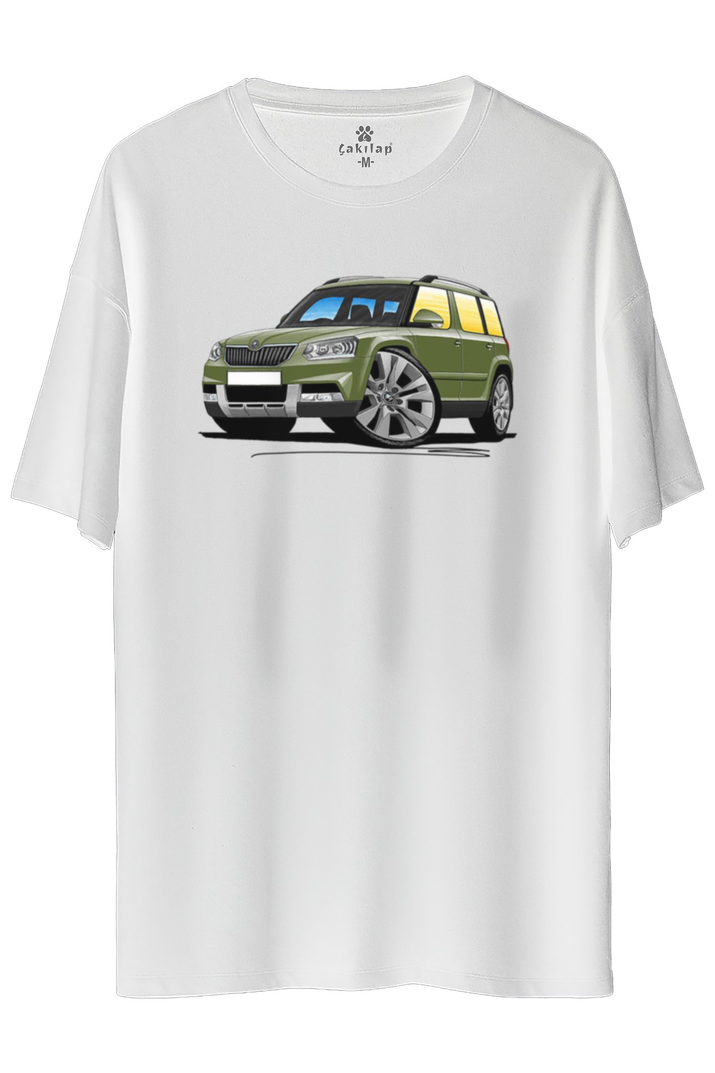 Skoda Yeti Baskılı Oversize Tişört
