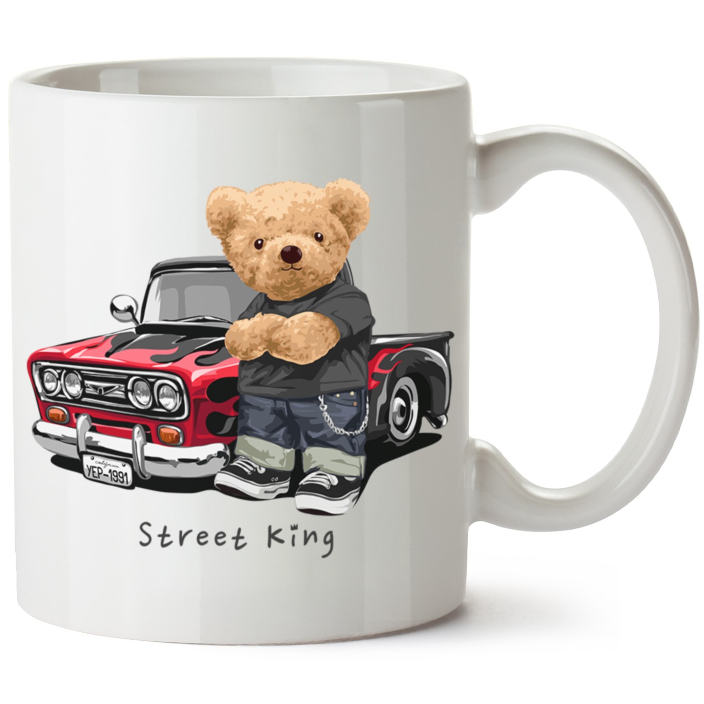 Ayıcık Baskılı Porselen Kupa Bardak