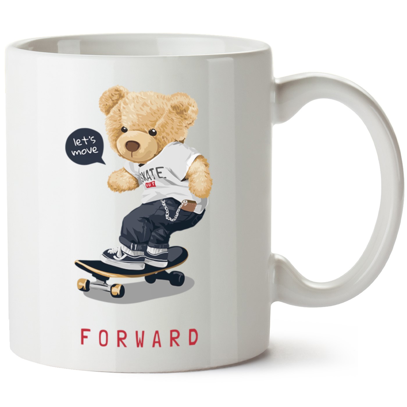 Ayıcık Baskılı Porselen Kupa Bardak