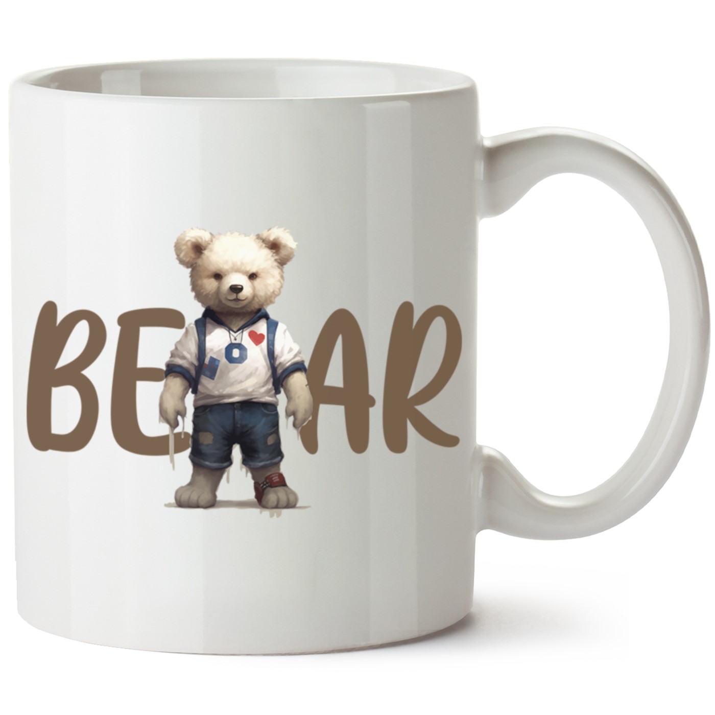 Ayıcık Baskılı Porselen Kupa Bardak