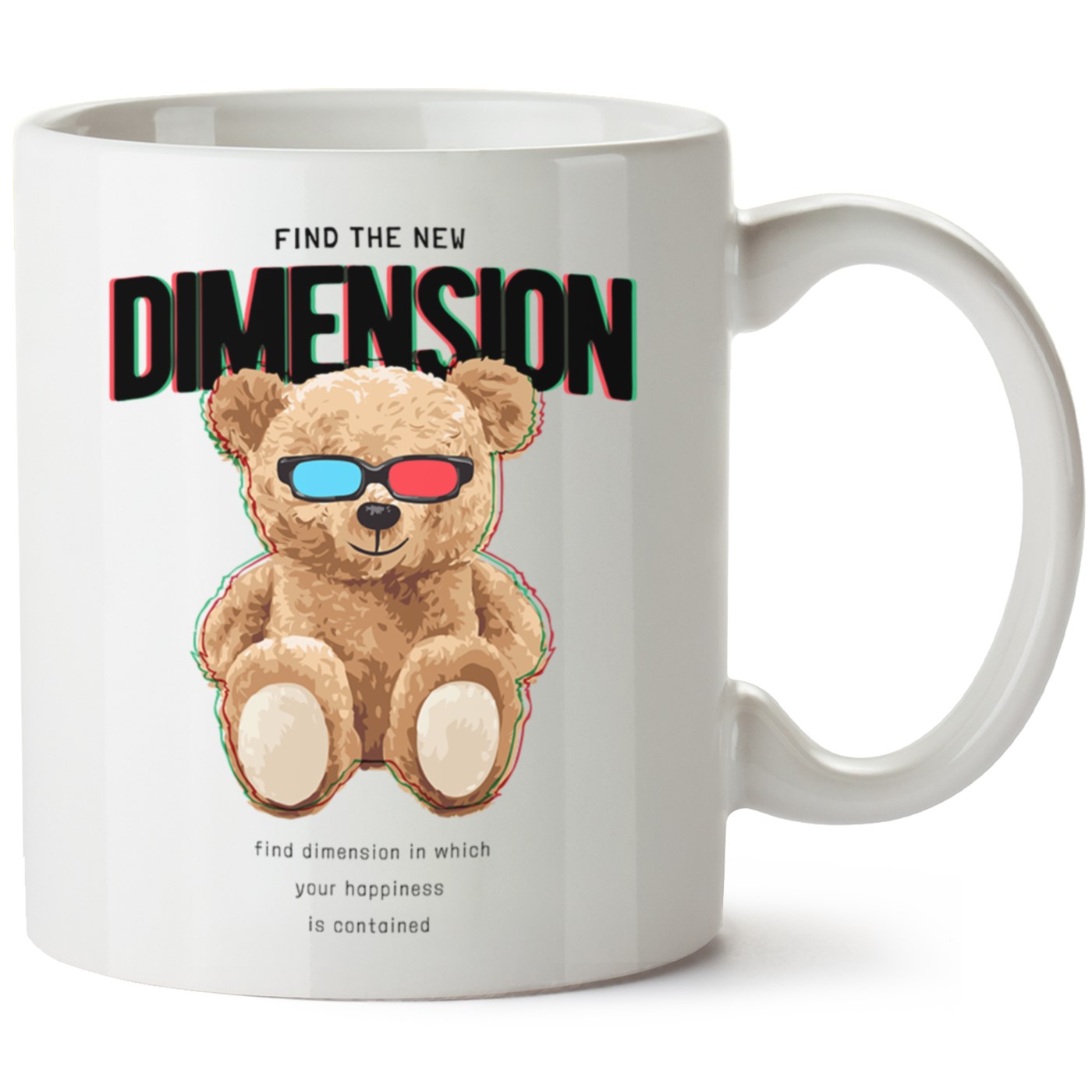 Ayıcık Baskılı Porselen Kupa Bardak