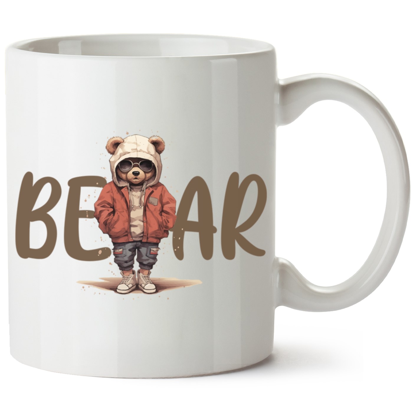 Ayıcık Baskılı Porselen Kupa Bardak