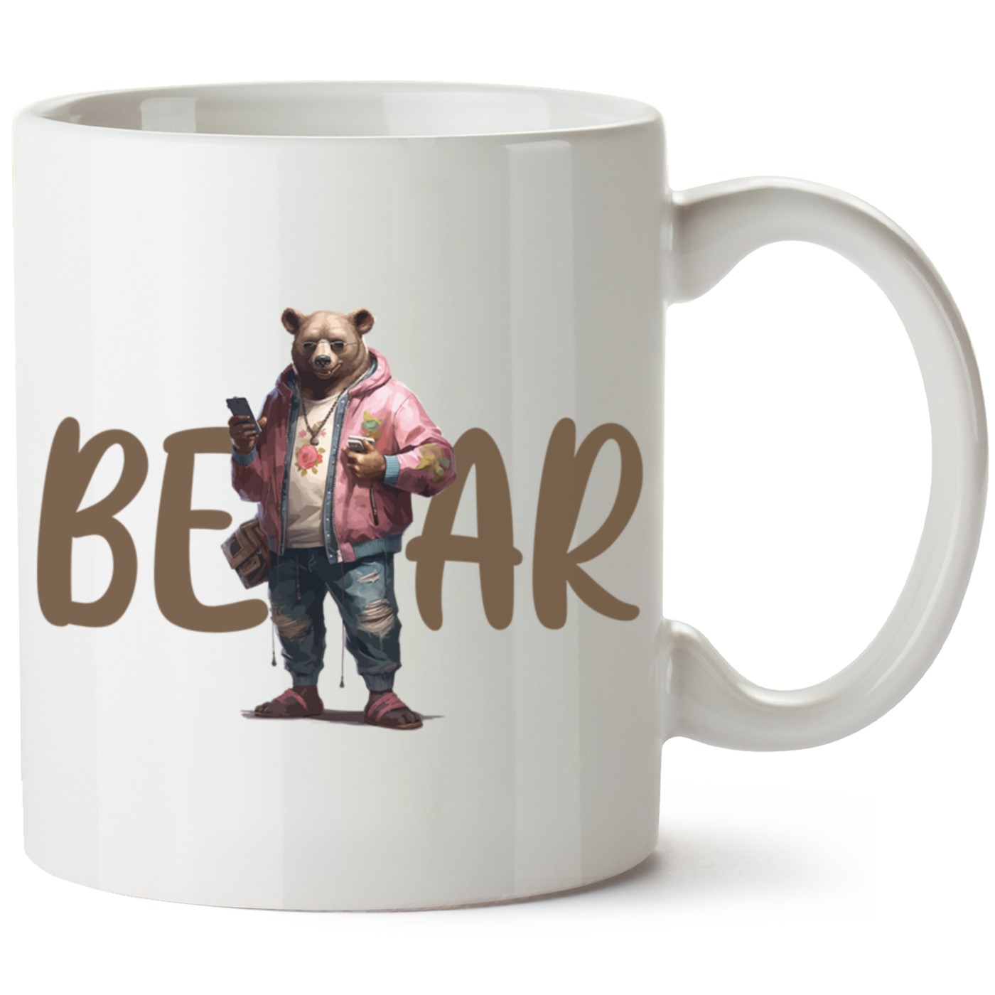 Ayıcık Baskılı Porselen Kupa Bardak