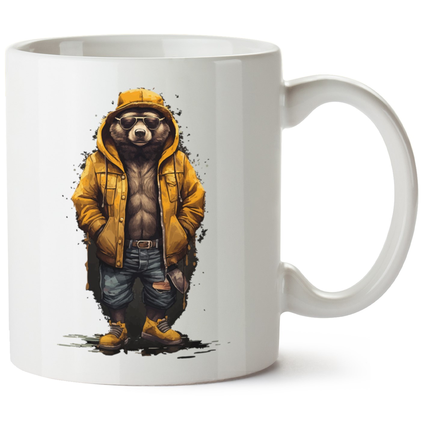 Ayıcık Baskılı Porselen Kupa Bardak