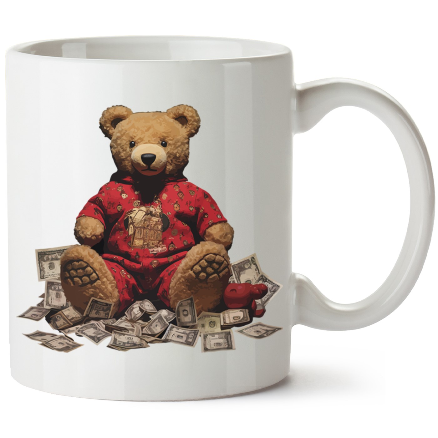 Ayıcık Baskılı Porselen Kupa Bardak