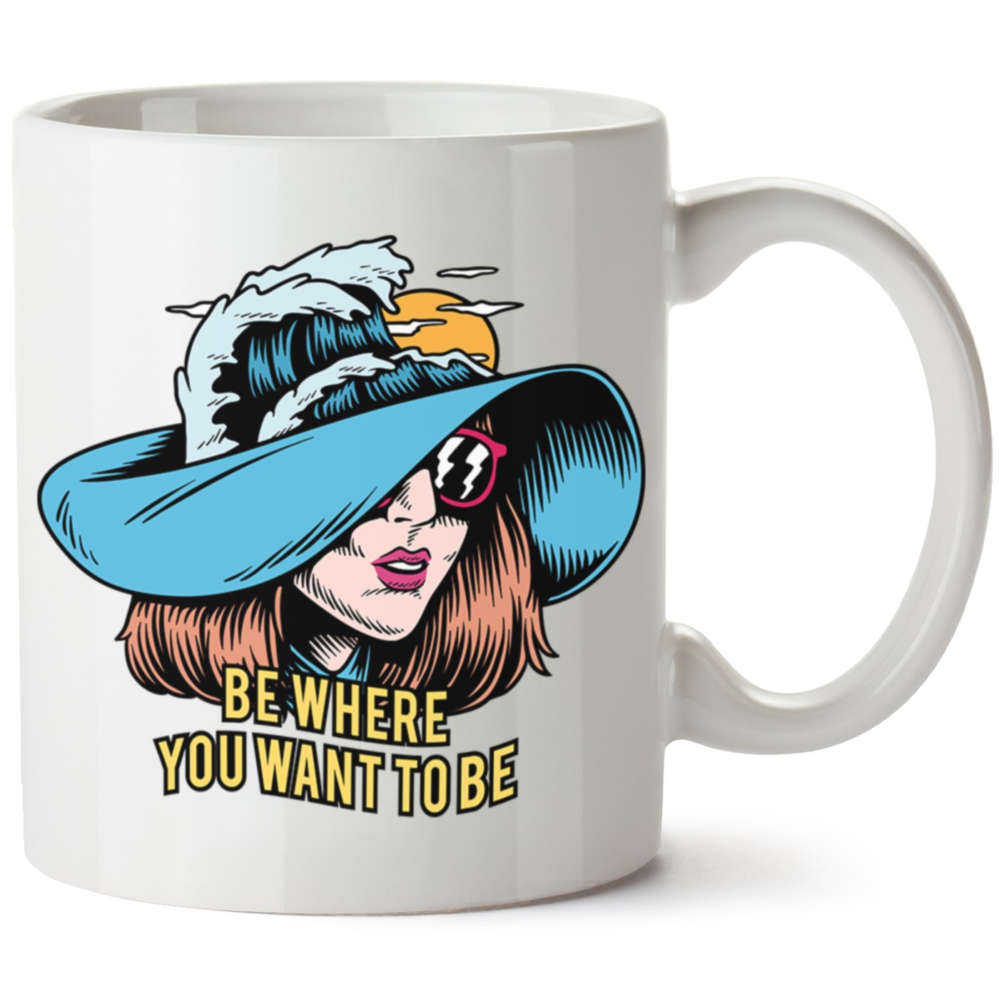 Be Where You Want To Be Baskılı Porselen Kupa Bardak