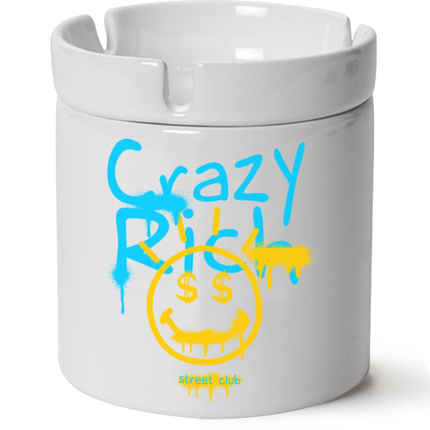 Crazy Rich  Baskılı Porselen Küllük