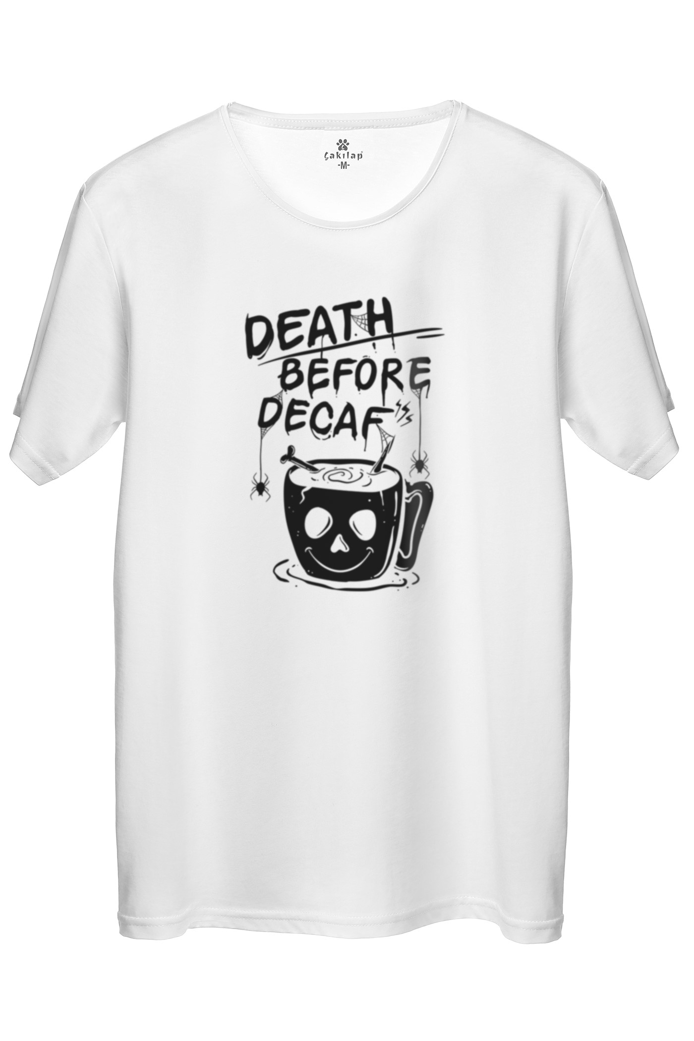 Death Before Decaf  Baskılı Regular Tişört