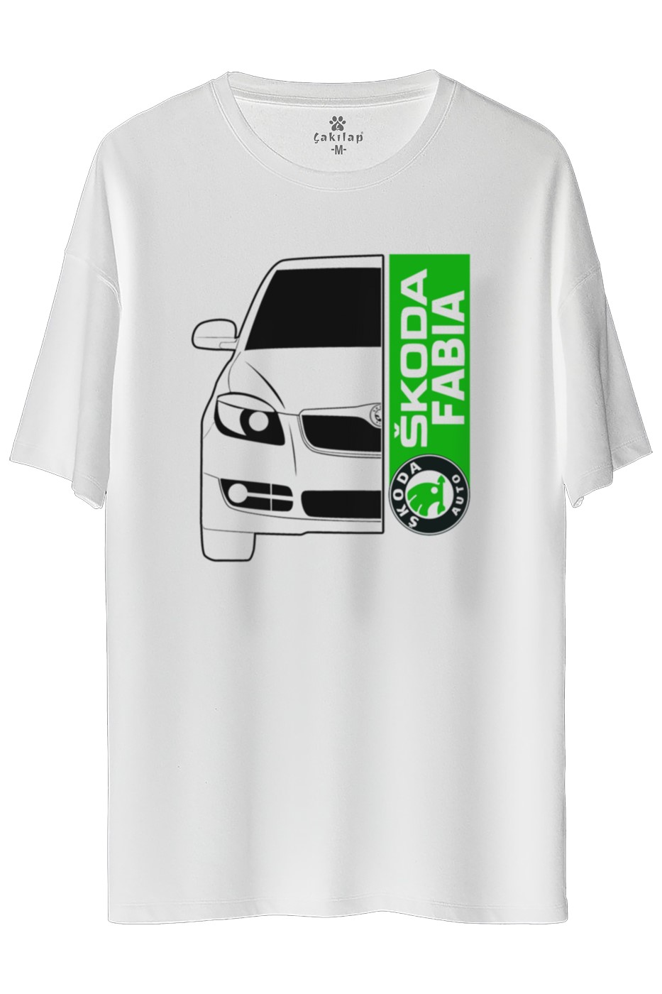 Skoda Fabia2 Baskılı Oversize Tişört