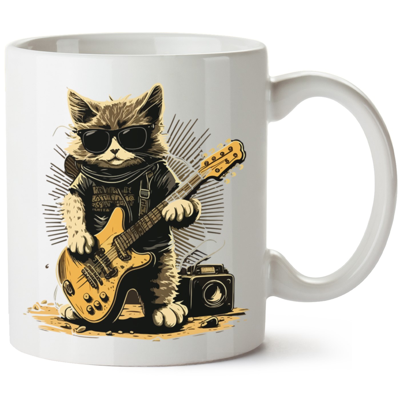 Kedi Baskılı Porselen Kupa Bardak