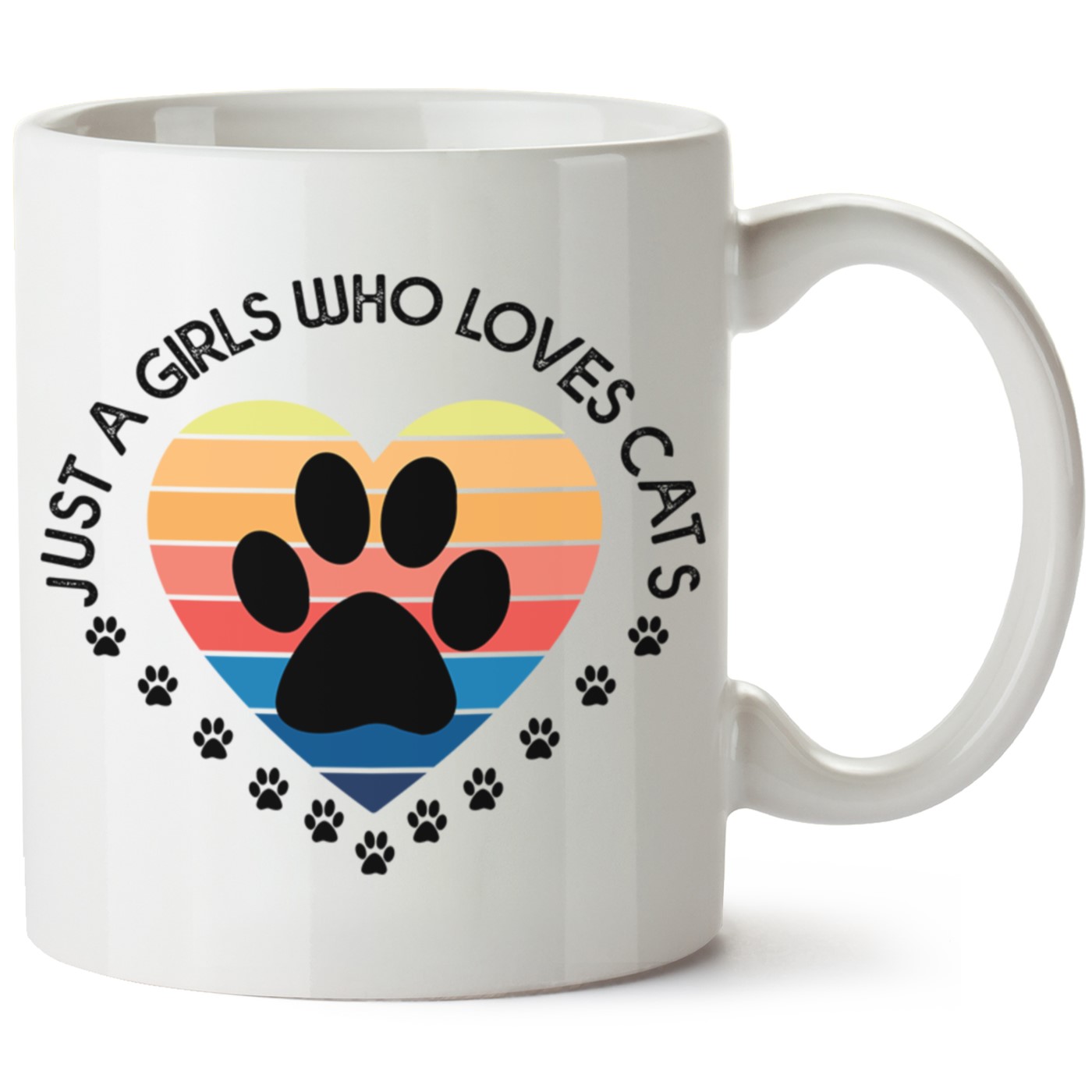 Kedi Baskılı Porselen Kupa Bardak