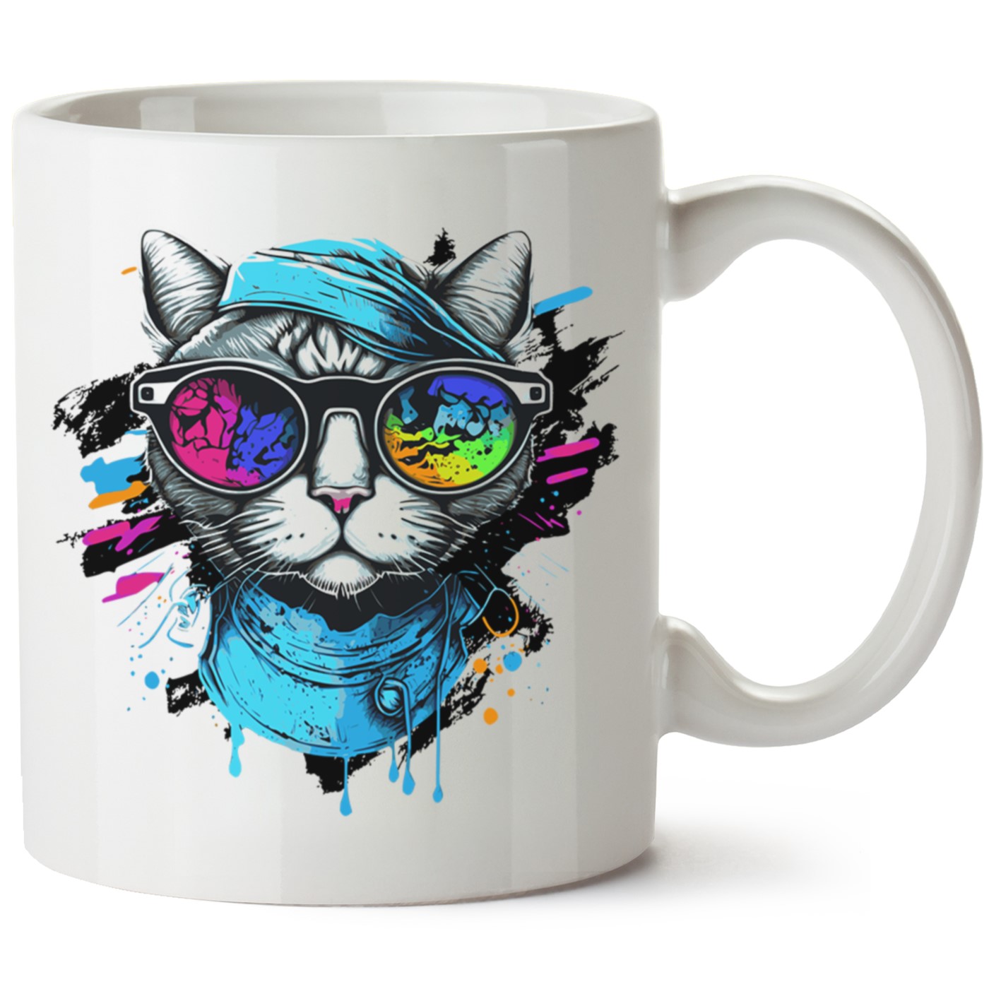 Kedi Baskılı Porselen Kupa Bardak