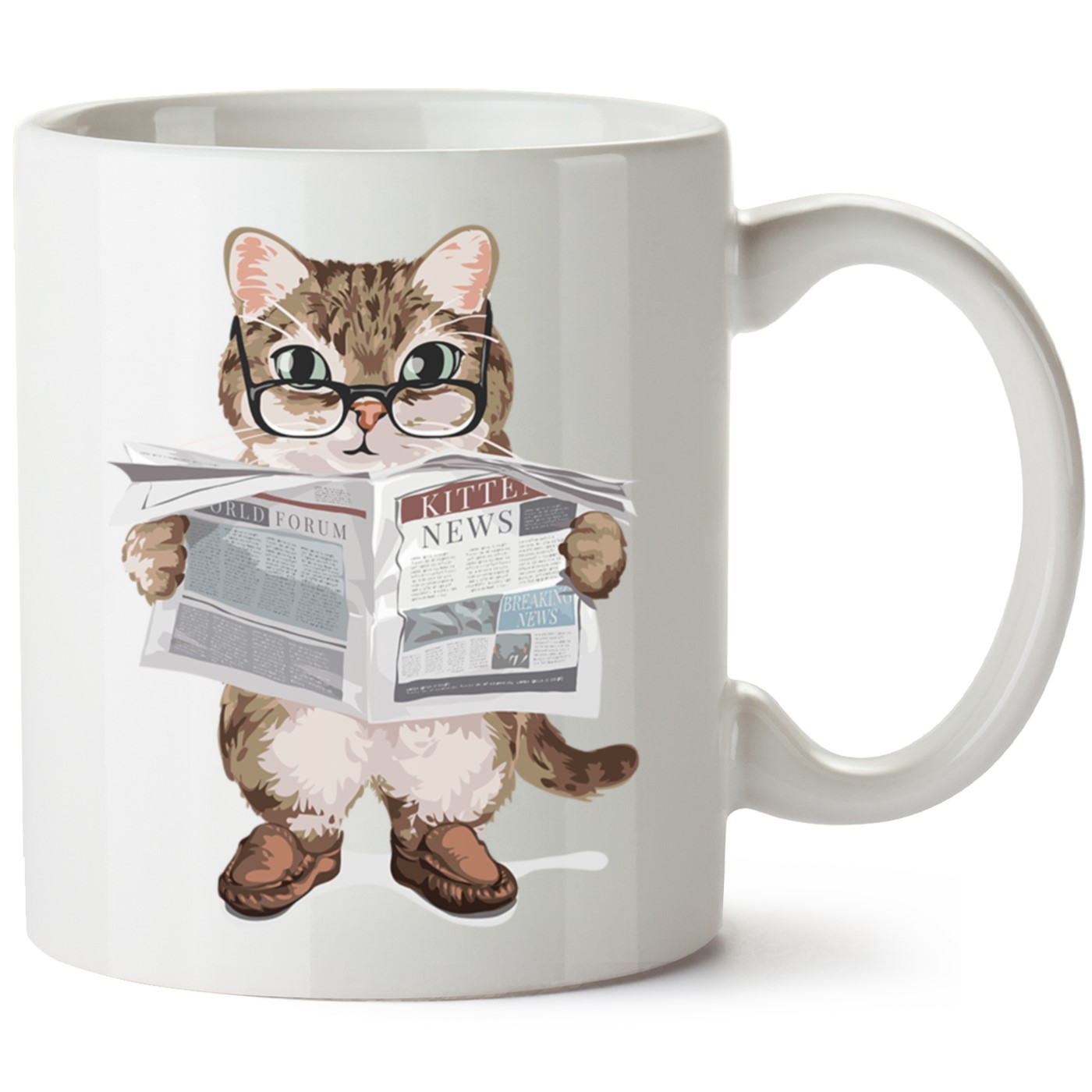 Kedi Baskılı Porselen Kupa Bardak