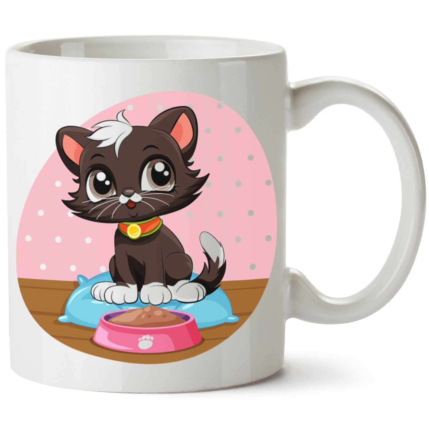 Kedi Baskılı Porselen Kupa Bardak