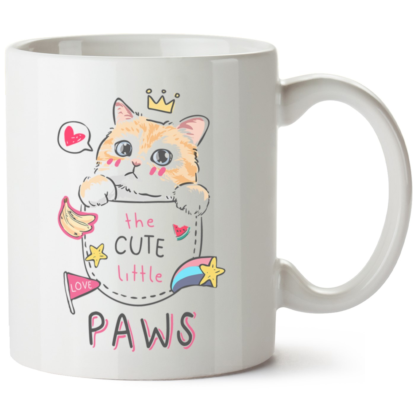 Kedi Baskılı Porselen Kupa Bardak