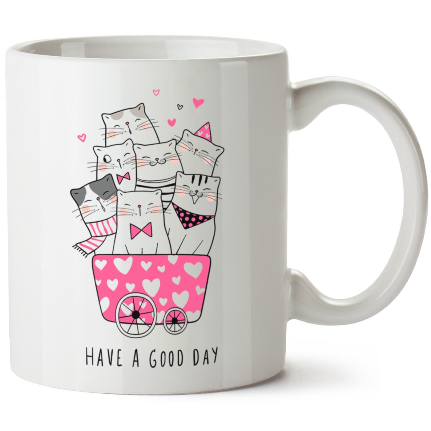 Kedi Baskılı Porselen Kupa Bardak