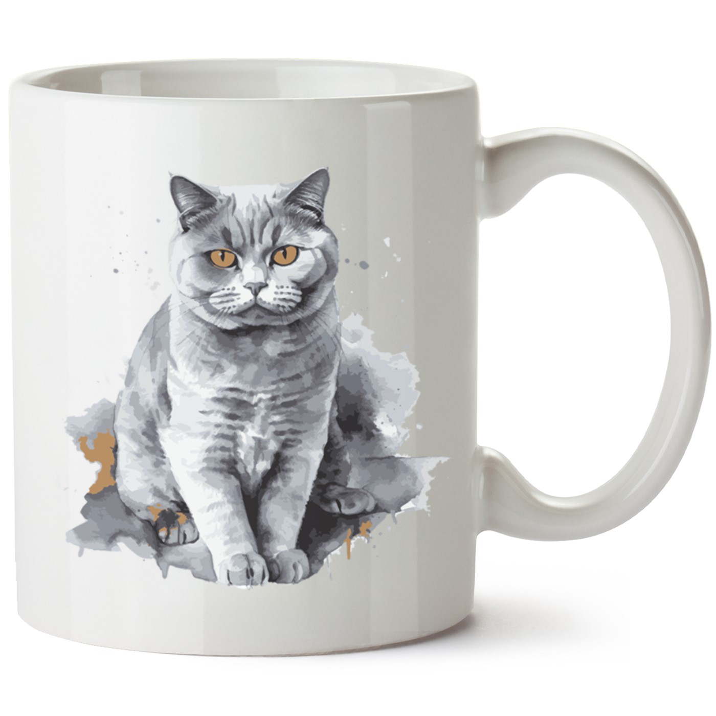 Kedi Baskılı Porselen Kupa Bardak