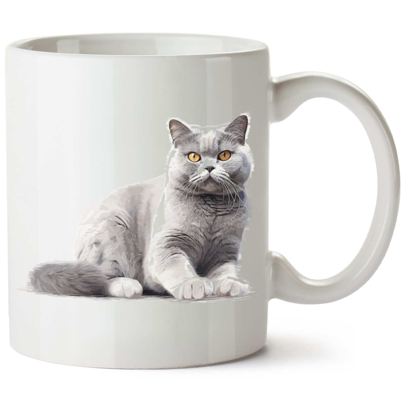 Kedi Baskılı Porselen Kupa Bardak