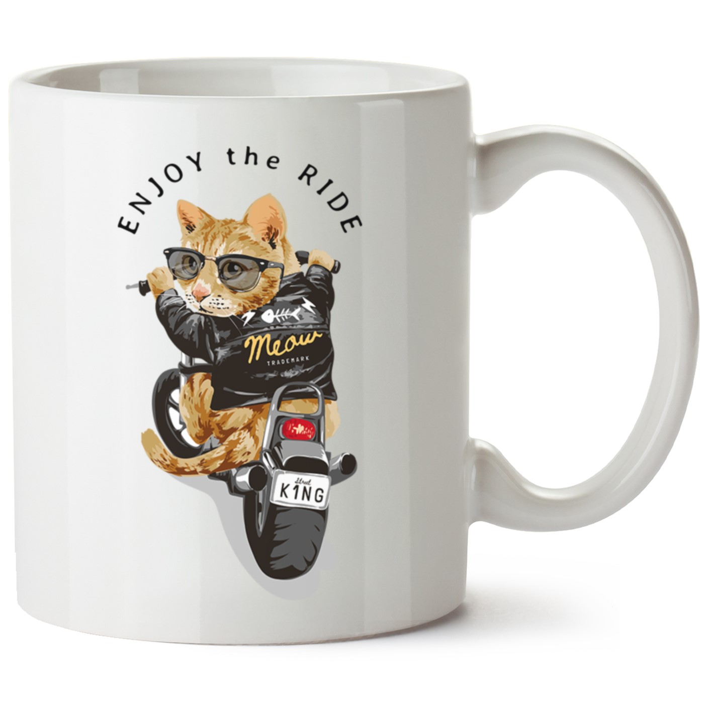 Kedi Baskılı Porselen Kupa Bardak