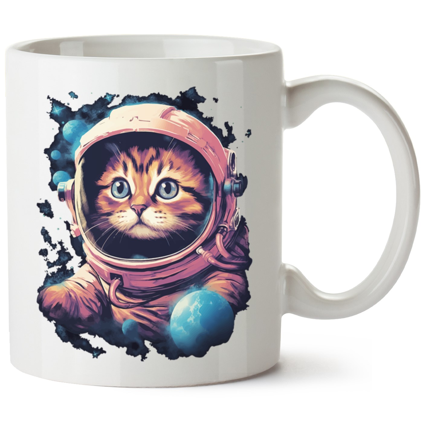 Kedi Baskılı Porselen Kupa Bardak