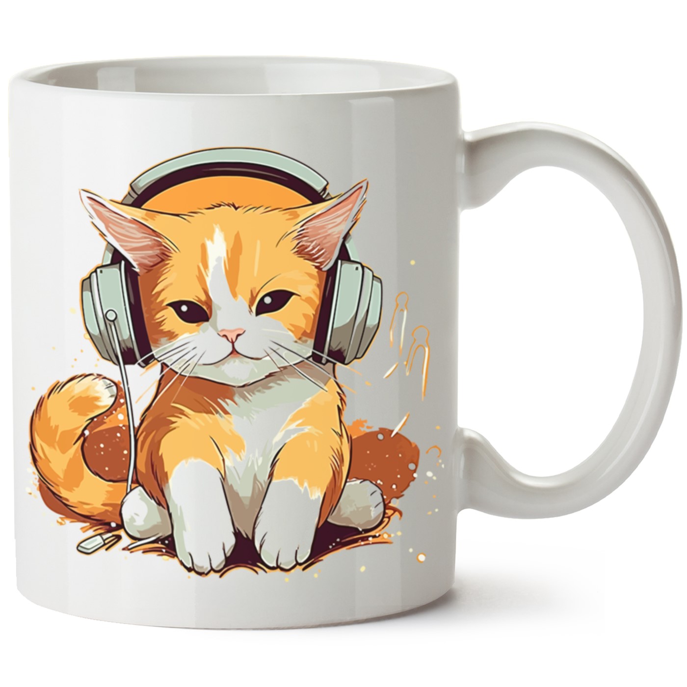 Kedi Baskılı Porselen Kupa Bardak