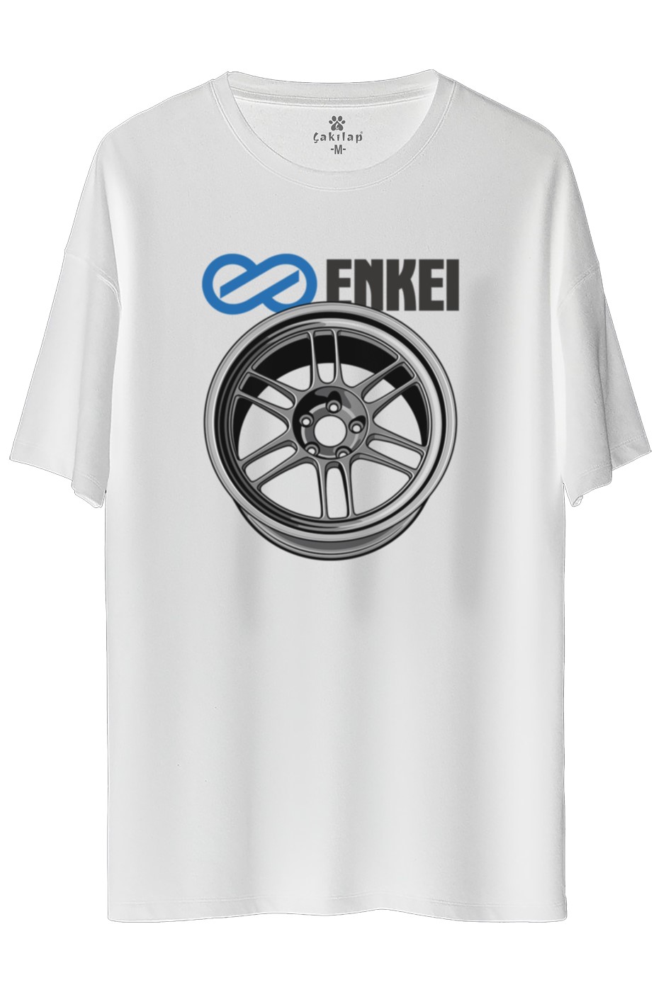 Jant Baskılı Oversize Tişört