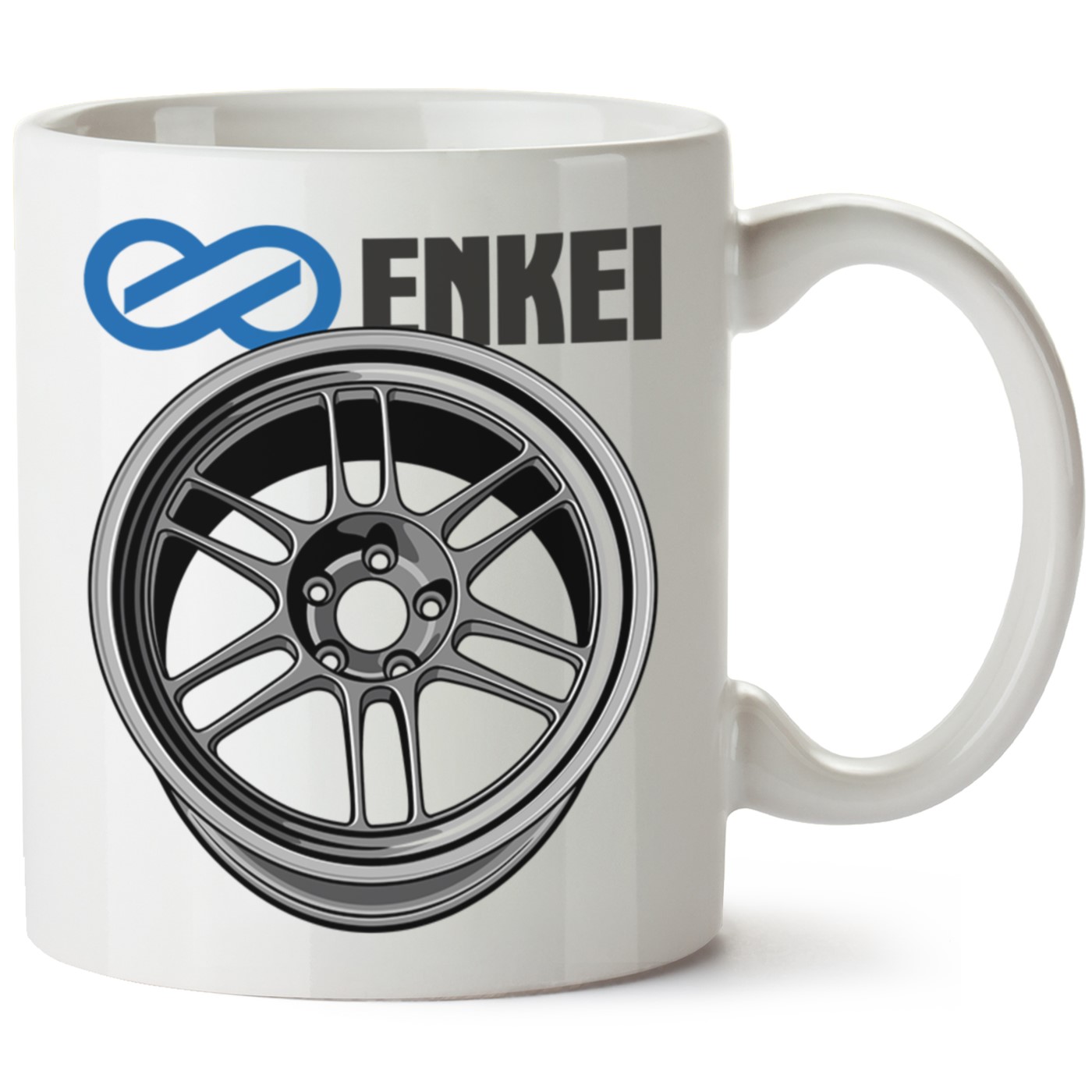 Jant Baskılı Porselen Kupa Bardak