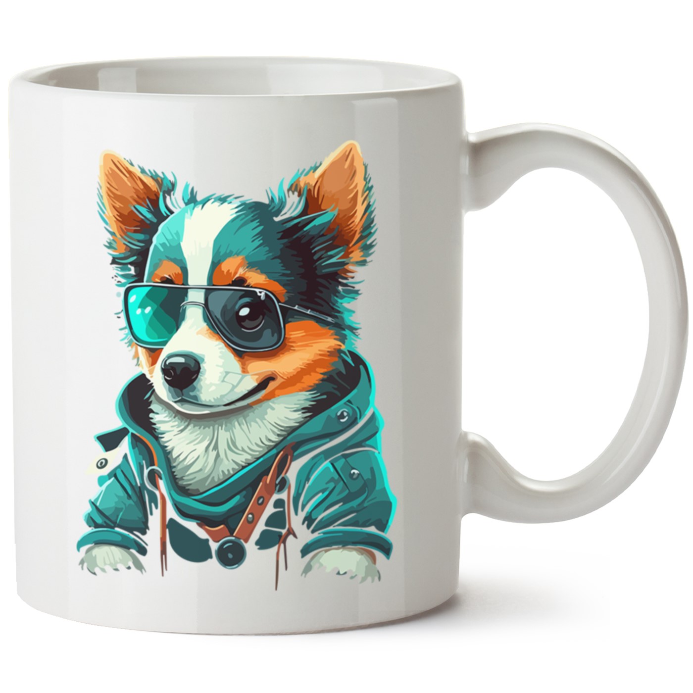 Köpek Baskılı Porselen Kupa Bardak