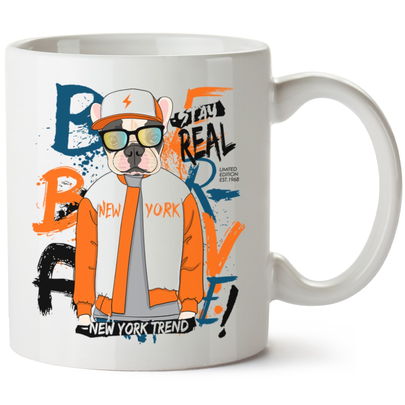 Köpek Baskılı Porselen Kupa Bardak