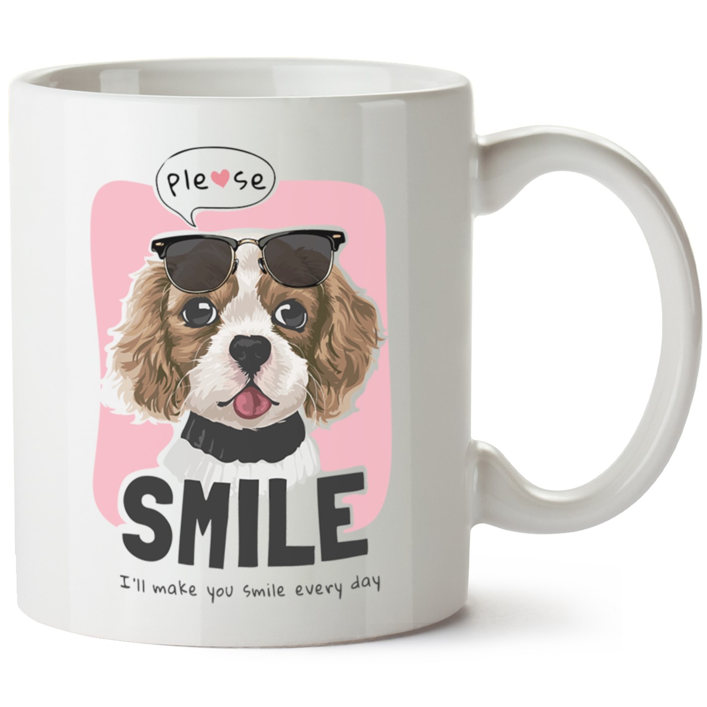 Köpek Baskılı Porselen Kupa Bardak