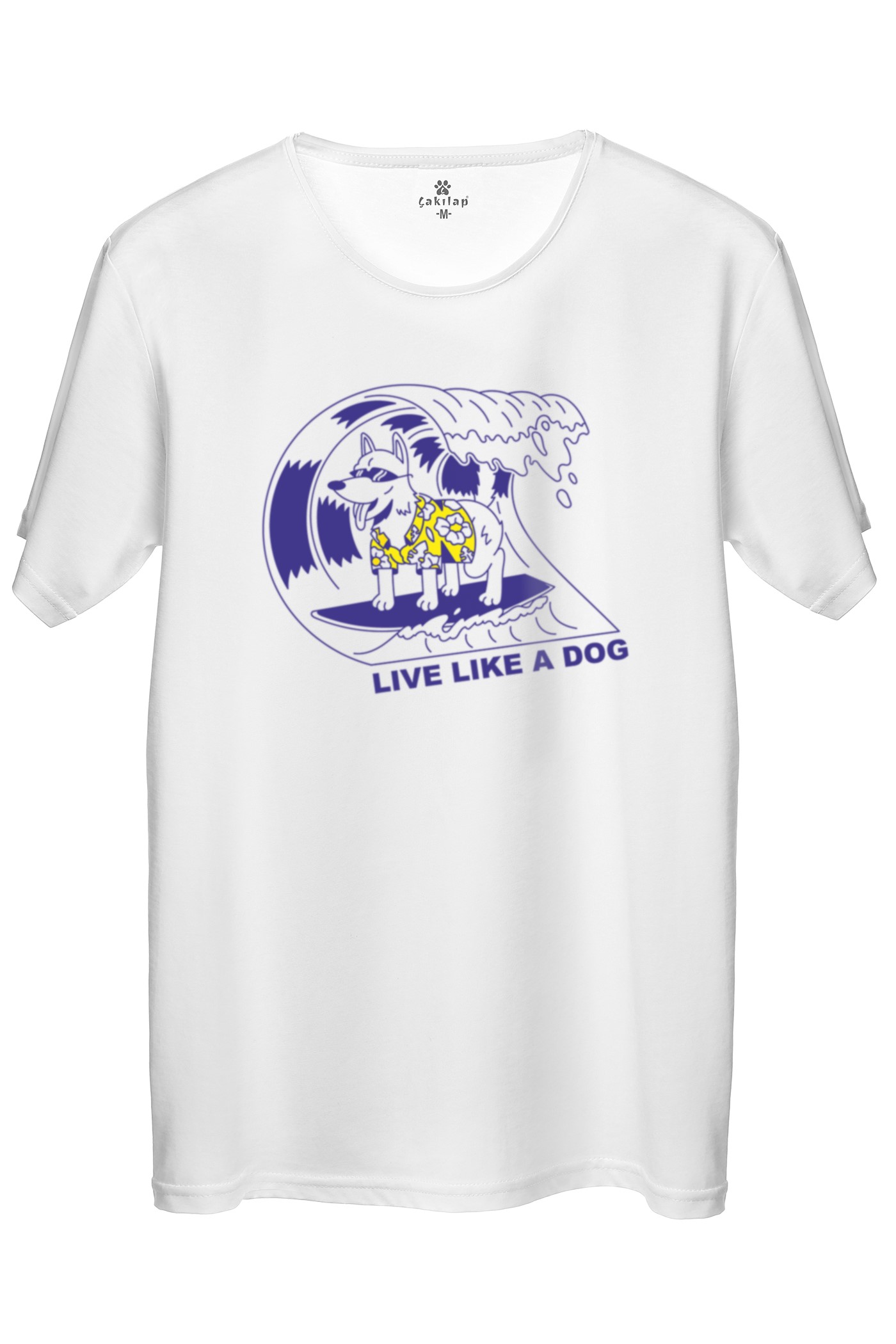 Live Like A Dog  Baskılı Regular Tişört