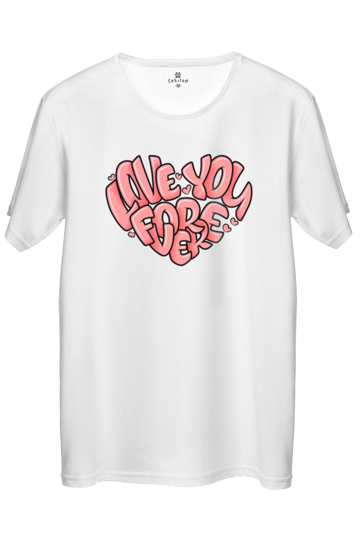 Love You Forever  Baskılı Regular Tişört