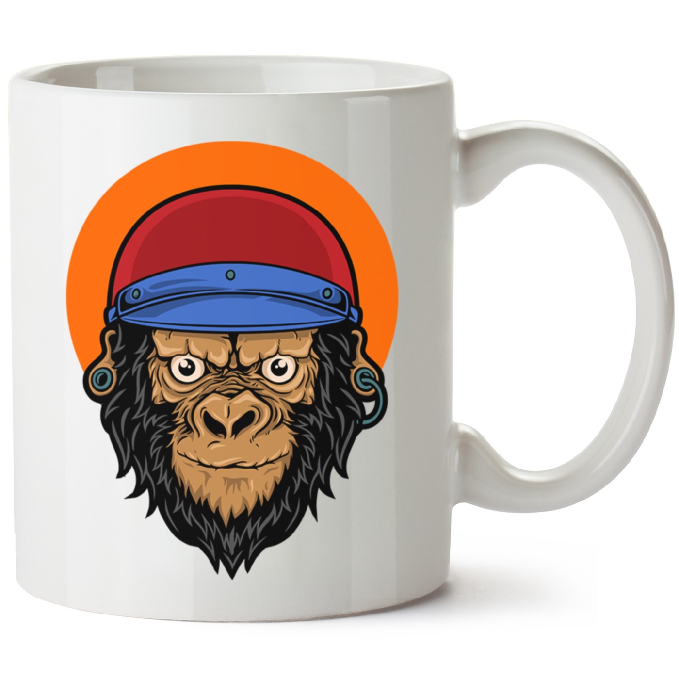 Monkey Baskılı Porselen Kupa Bardak