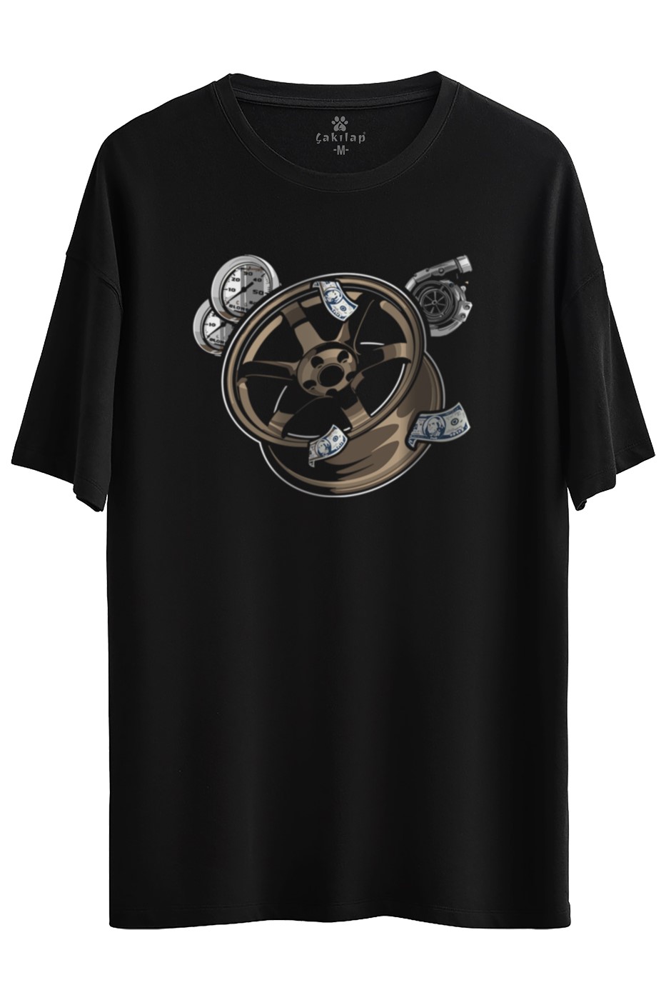 Modifiye Baskılı Oversize Tişört