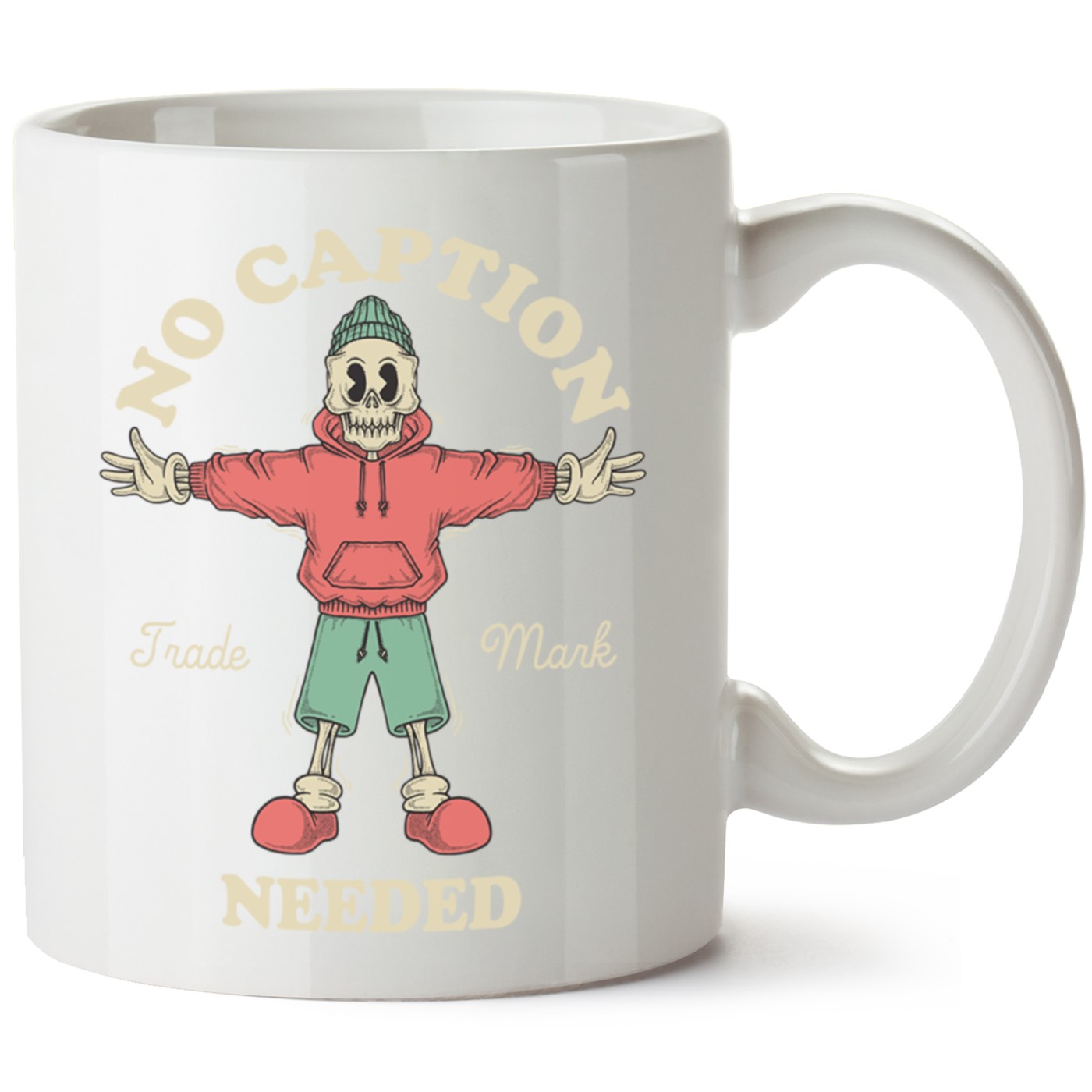 No Caption Baskılı Porselen Kupa Bardak