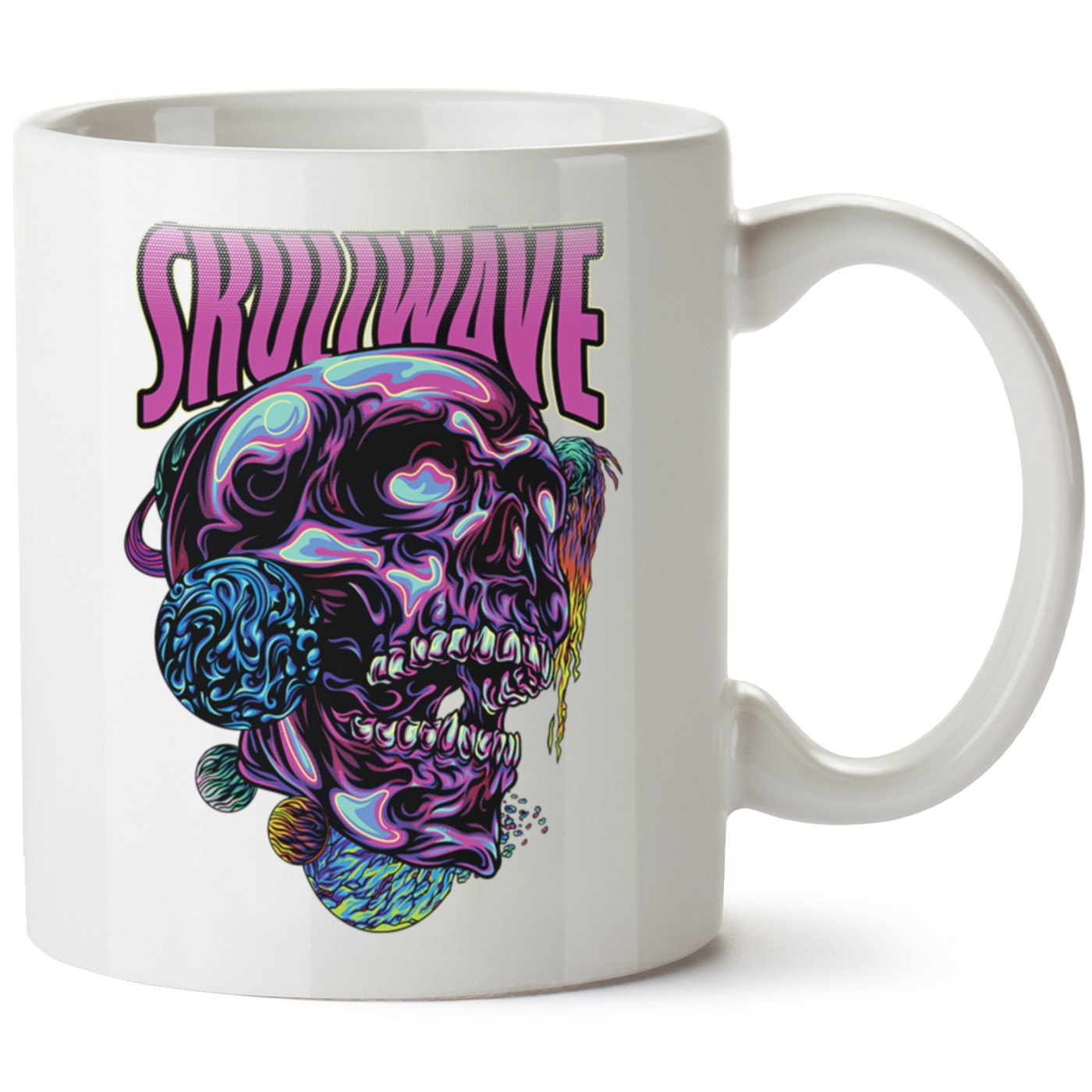 Skullwave Baskılı Porselen Kupa Bardak