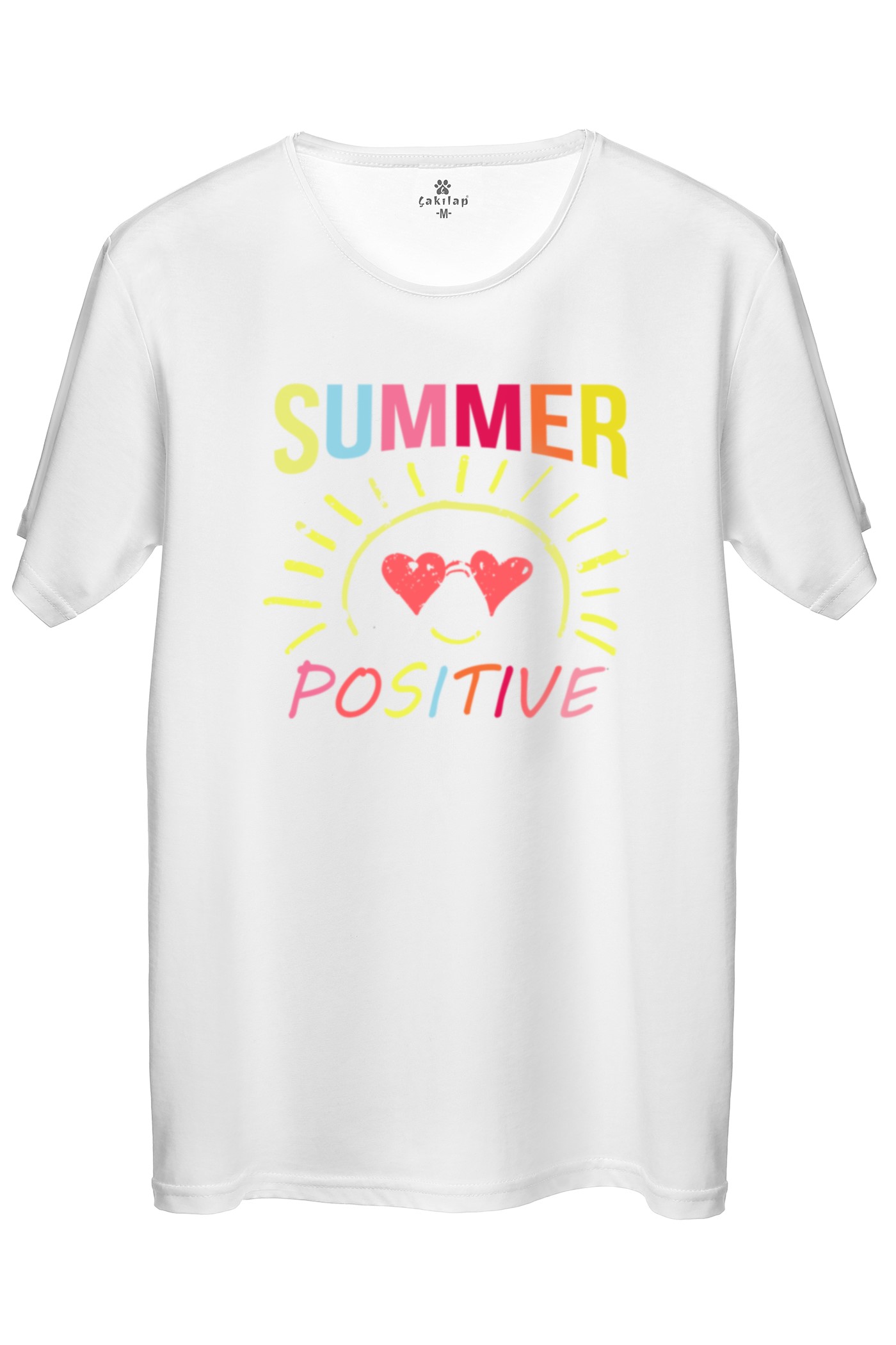 Summer Positive  Baskılı Regular Tişört
