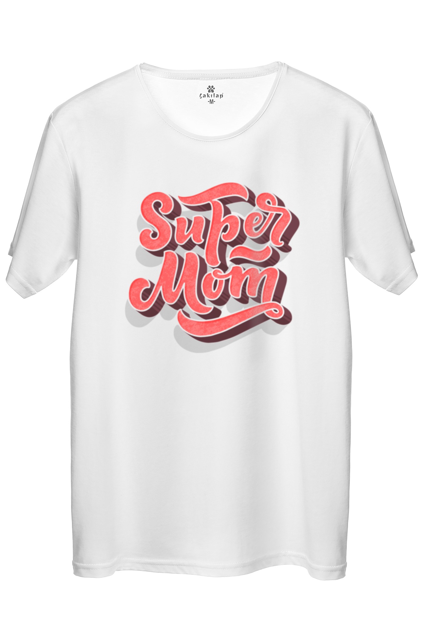 Super Mom  Baskılı Regular Tişört